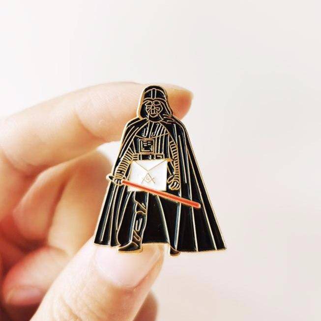 Master Mason Blue Lodge Lapel Pin - Star Wars Darth Vader - Bricks Masons