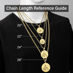 Master Mason Blue Lodge Necklace - Engraveable - Bricks Masons