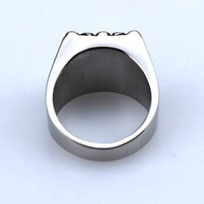 Master Mason Blue Lodge Ring - Black Compass & Square G - Bricks Masons