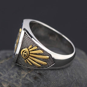 Master Mason Blue Lodge Ring - Free and Accepted Masons 925 Sterling Silver - Bricks Masons