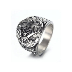 Master Mason Blue Lodge Ring - Gold, Black, Silver - Bricks Masons