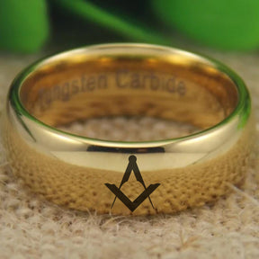 Master Mason Blue Lodge Ring - Gold Color - Bricks Masons