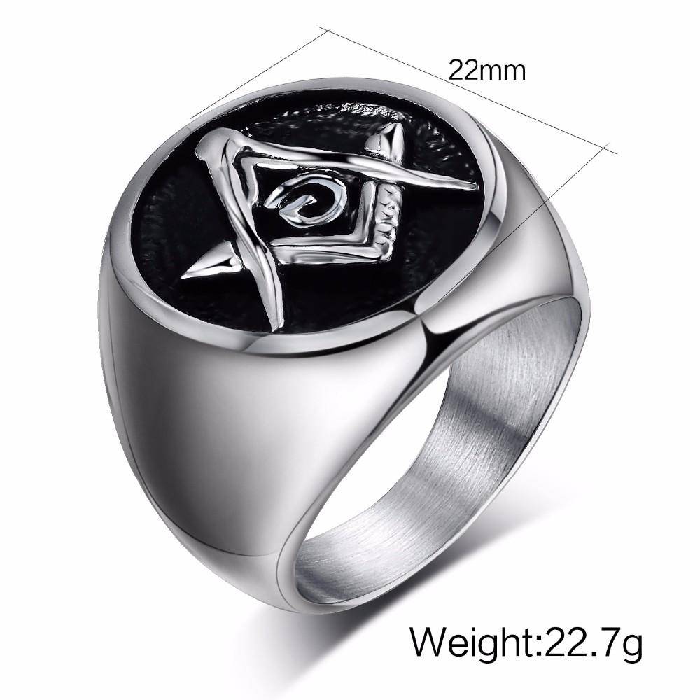 Master Mason Blue Lodge Ring - Silver Plated - Bricks Masons