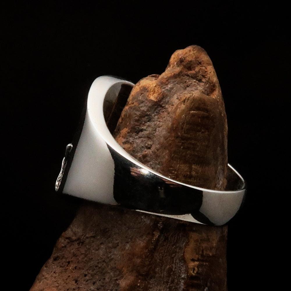 Master Mason Blue Lodge Ring - Square & Compass G Sterling Silver - Bricks Masons