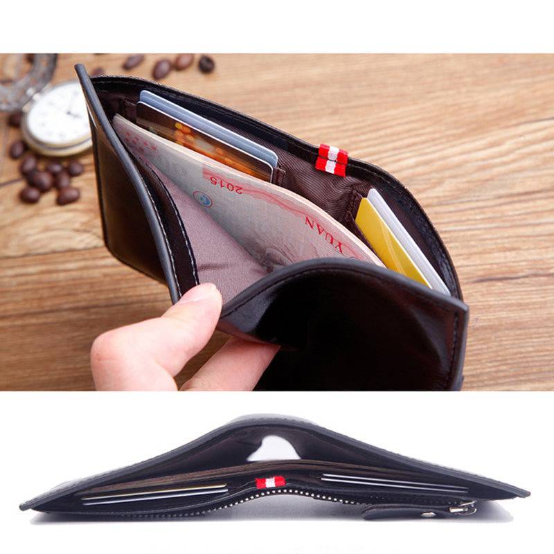 Master Mason Blue Lodge Wallet - Freemasons Without Borders Genuine Leather Black/Coffee - Bricks Masons