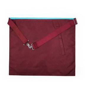 Master Mason Mark English Regulation Apron - Sky Blue & Maroon - Bricks Masons