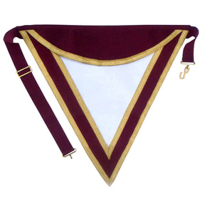 Member Royal & Select Masters Apron - Maroon - Bricks Masons