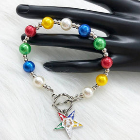 OES Bracelet - Beads With Star Charm - Bricks Masons