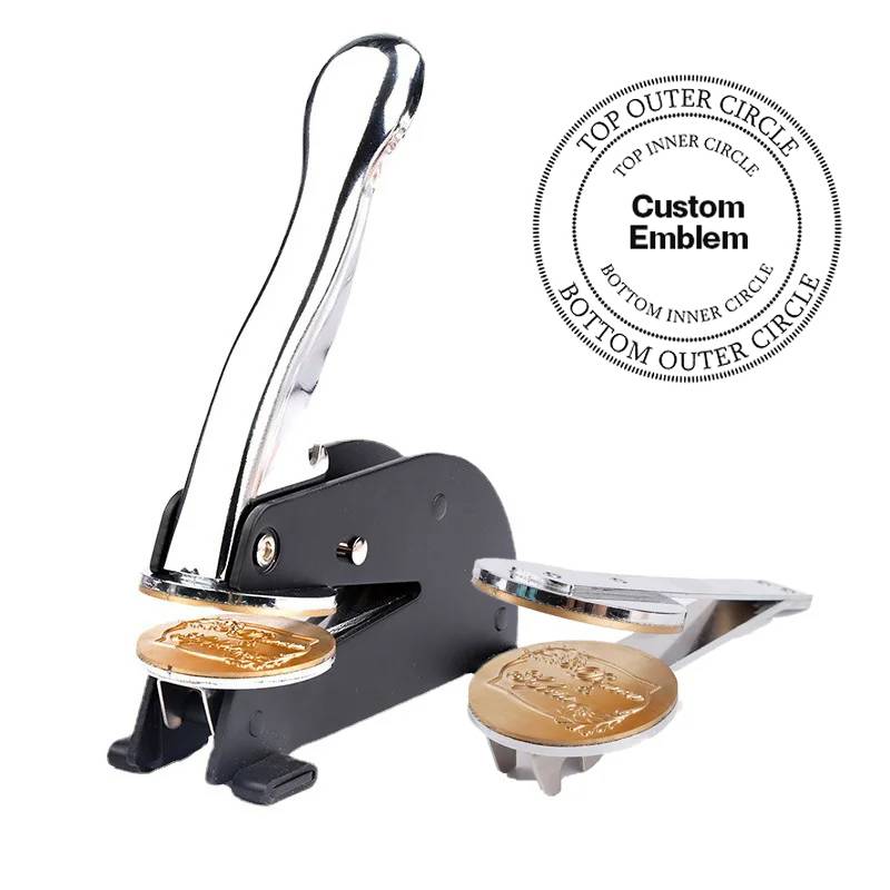 Order Of The Eastern Star Seal Press - Desktop  Stainless Steel With Customizable Stamp - Bricks Masons