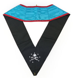 Officer Memphis Misraim French Regulation Collar - Sky Blue Moire - Bricks Masons