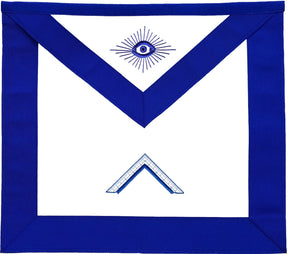 Officers Blue Lodge Officer Apron Set - Blue Ribbon Machine Embroidery (Set of 19) - Bricks Masons