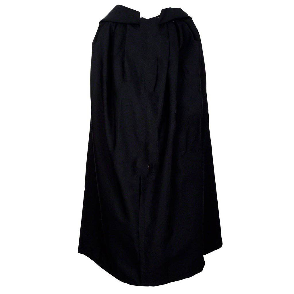 Order of Malta Mantle - Black Cotton & Wool Fabric - Bricks Masons