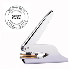 Order Of Malta Seal Press - Pocket  Silver Color With Customizable Stamp - Bricks Masons