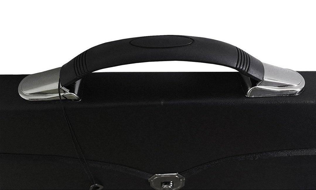 Past Master Blue Lodge Apron Case - Black Leather with Yellow Acacia Leafs MM, WM, Provincial - Bricks Masons