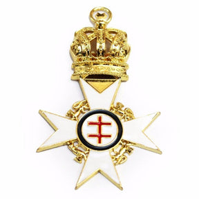 Past Preceptor Knights Templar English Regulation Collar Jewel - Gold Plated - Bricks Masons