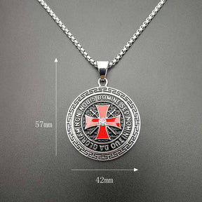 Knights Templar Commandery Necklace - Stainless Steel Gold/Silver