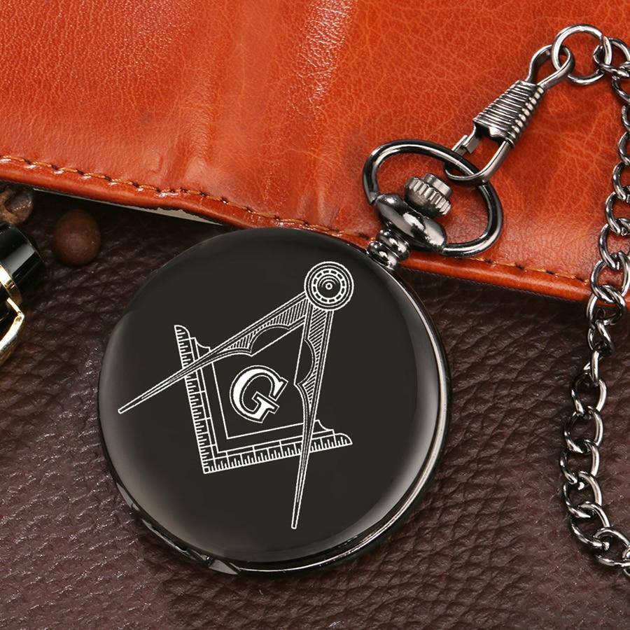 Master Mason Blue Lodge Pocket Watch - Square and Compass