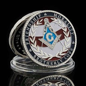 Master Mason Blue Lodge Coin - US Veteran Military Air Force Navy Marine Corps Army Coast Guard