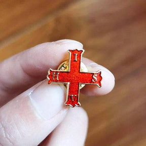 Red Cross of Constantine Lapel Pin - 20mm Metal