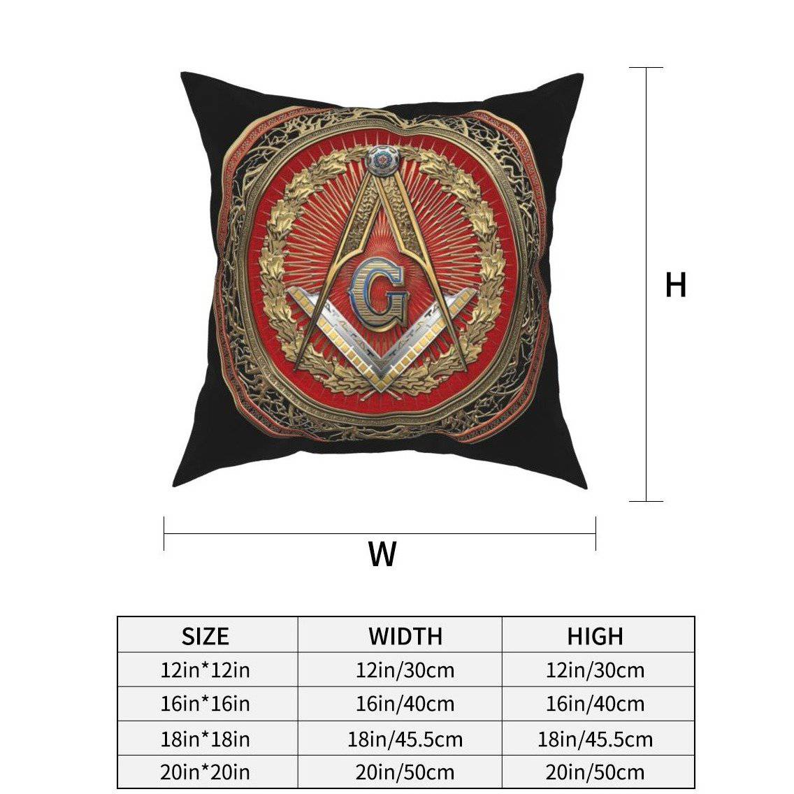 Master Mason Blue Lodge Pillowcase - Compass & Square G Vintage