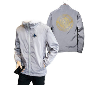 Master Mason Blue Lodge Jacket - Compass And Square All Seeing Eye (Multiple Colors)