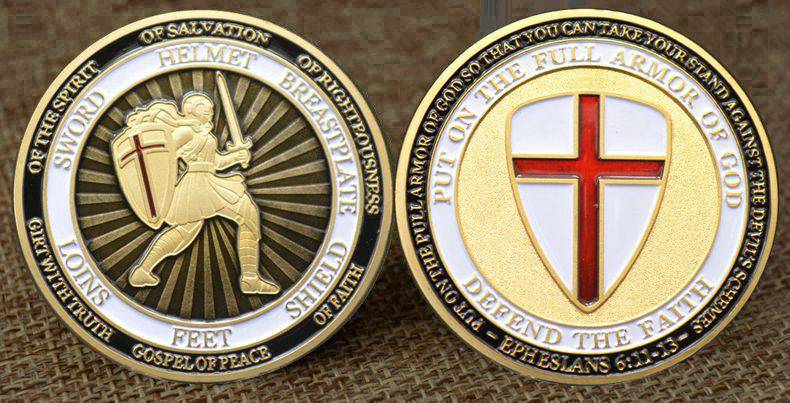 Knights Templar Commandery Coin - Put on The Full Armor of God Ephesians