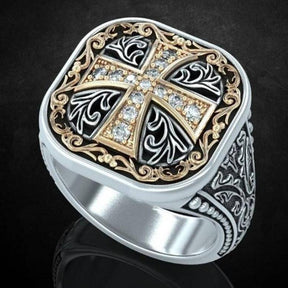 Knights Templar Commandery Ring - Medieval Crusader Cross