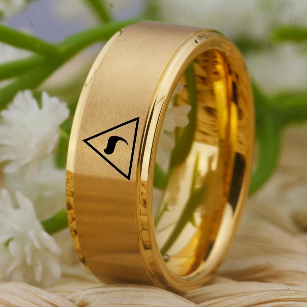 14th Degree Scottish Rite Ring - Gold Tungsten Personalizable