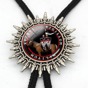 Knights Templar Commandery Bolo Tie - Knights On Horseback