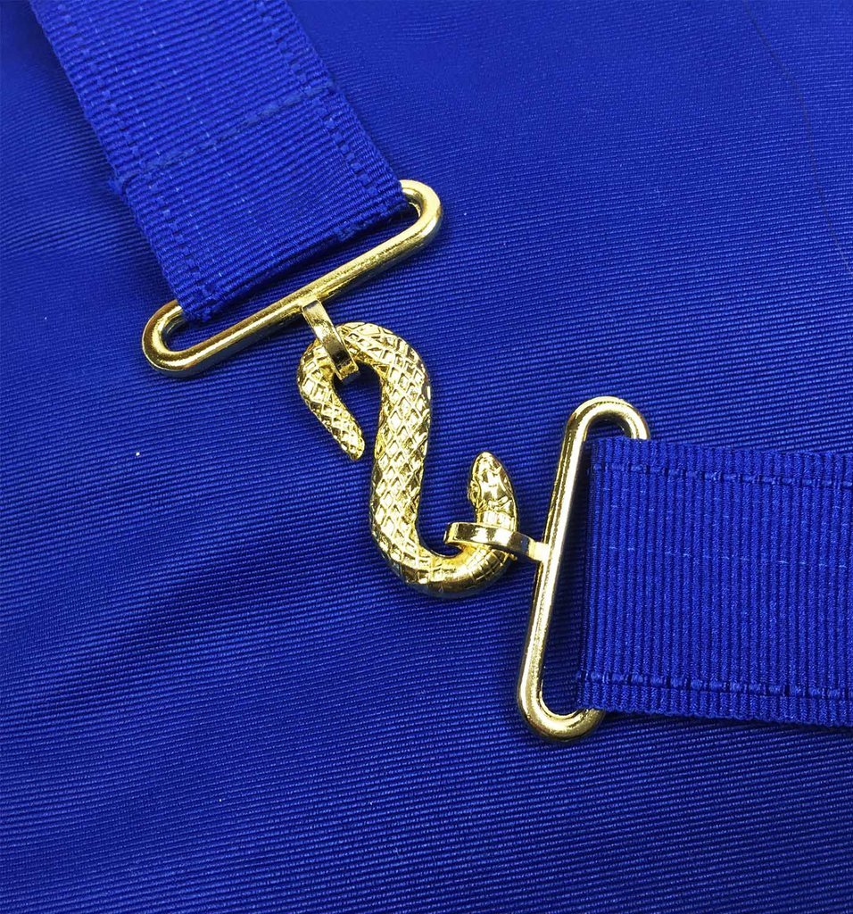 Provincial English Royal Arch Apron - Red & Blue - Bricks Masons