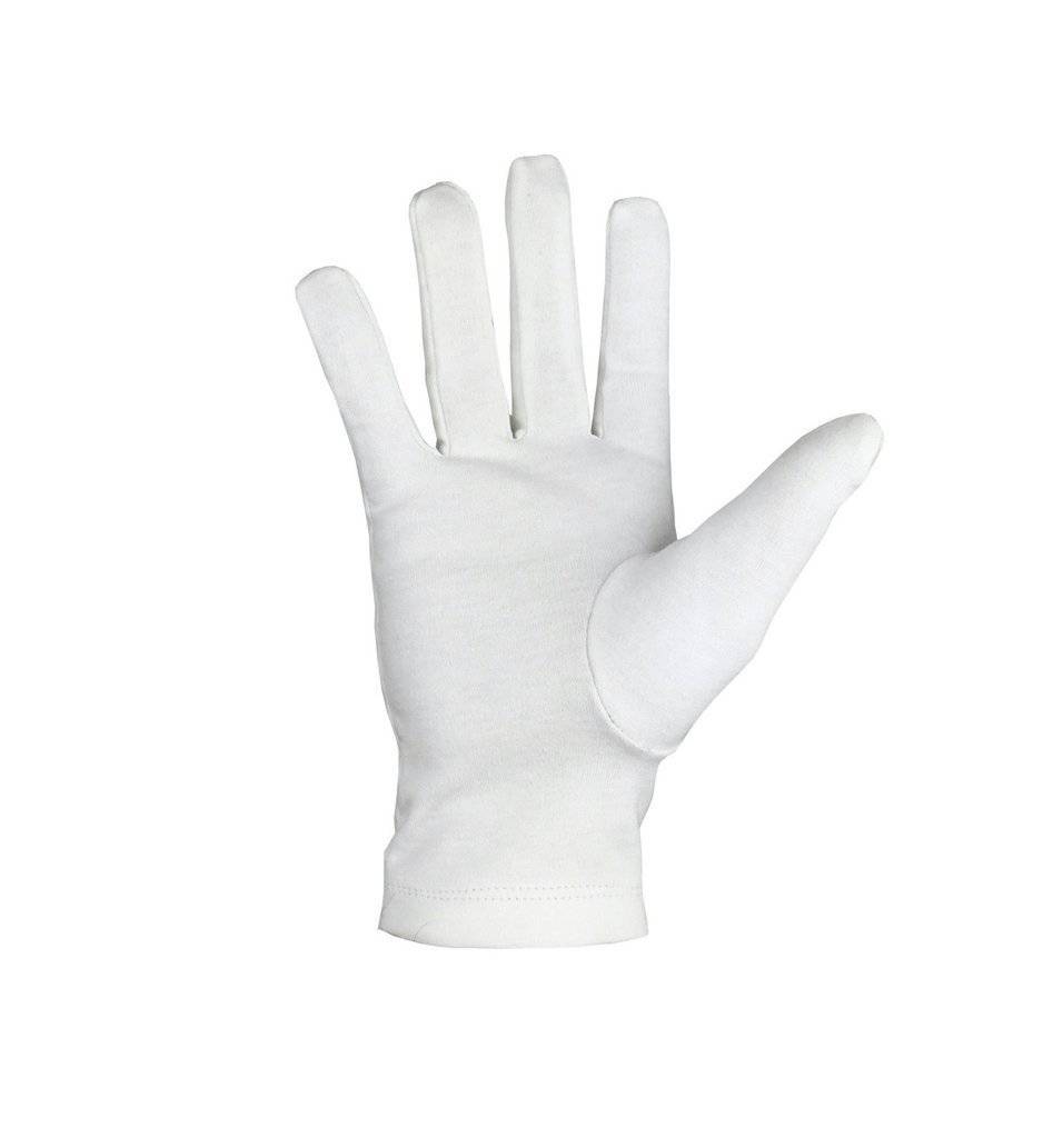 R.A.O.B. Gloves - White Cotton with Red & Black - Bricks Masons