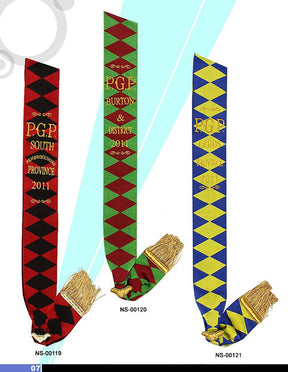 R.A.O.B. Sash - Various Degrees - Bricks Masons
