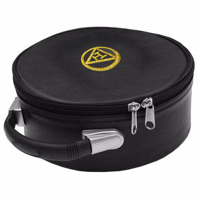 Royal Arch Chapter Crown Cap Case - Black with Gold Bullion Embroidery - Bricks Masons