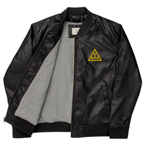 Royal Arch Chapter Jacket - Leather Golden Embroidery - Bricks Masons