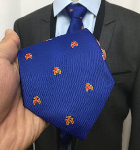 Royal Arch Chapter Necktie - Blue Silk Fabric - Bricks Masons