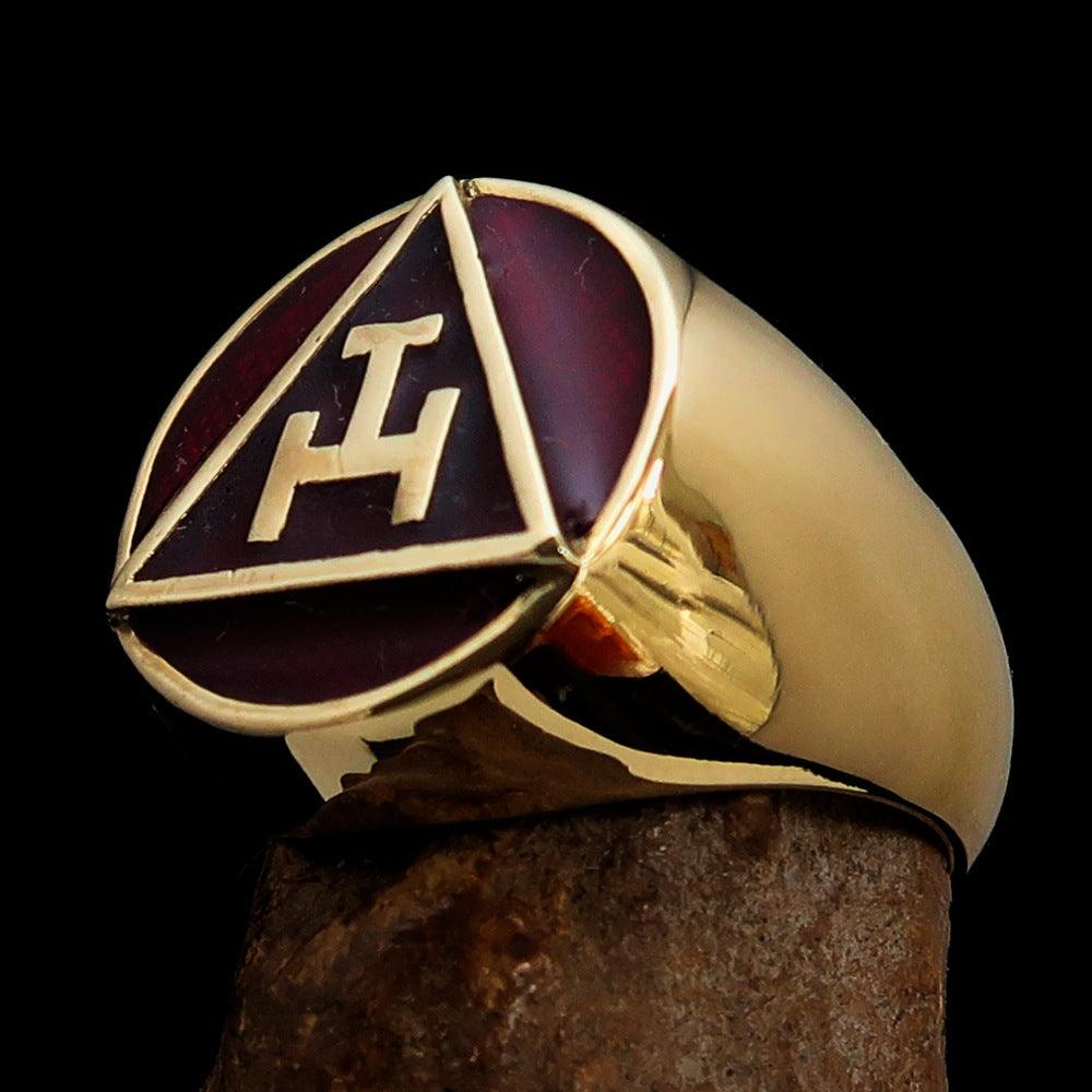 Royal Arch Chapter Ring - Red Solid Brass - Bricks Masons