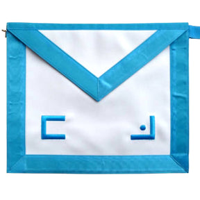 Master Mason Apron - White & Turquoise