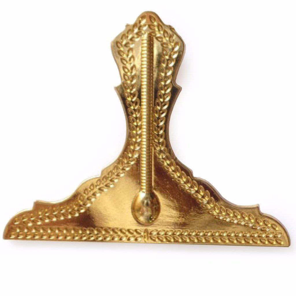 Senior Warden Blue Lodge Officer Collar Jewel - Gold Metal - Bricks Masons