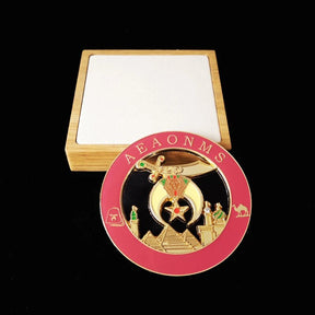 Shriners Car Emblem - Rhinestone Minarets Medallion - Bricks Masons