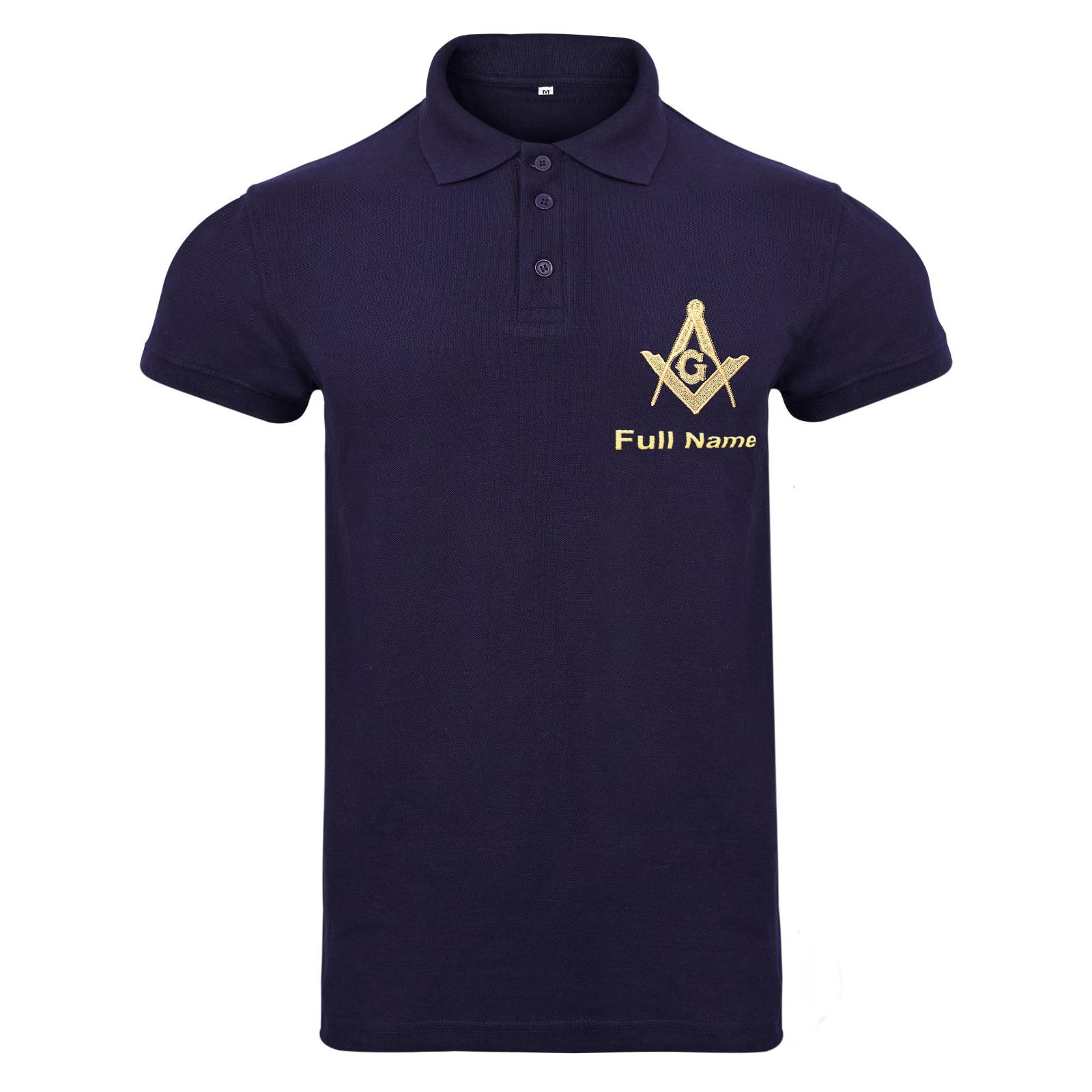 Master Mason Blue Lodge Polo Shirt - Customizable Blue Color True Cotton