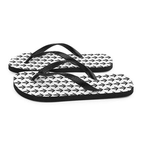 Master Mason Blue Lodge Flip-Flops - Black and White - Bricks Masons