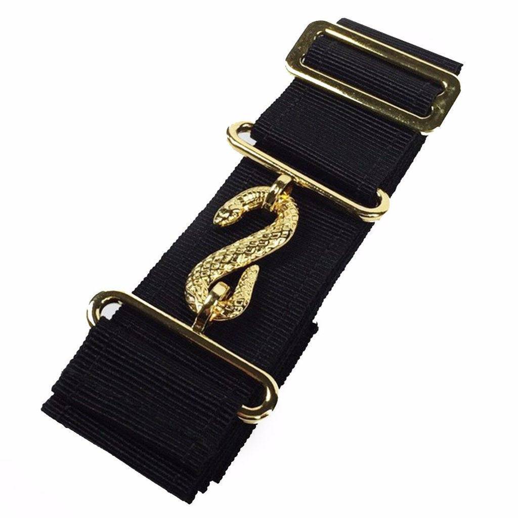 Universal Apron Belt Extender - Black Belt with Silver/Gold Clasp - Bricks Masons
