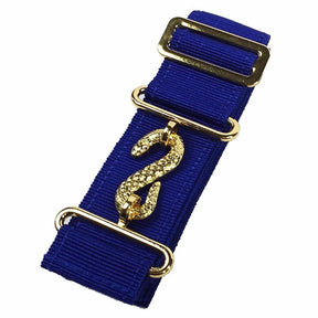 Universal Apron Belt Extender - Blue Belt with Silver/Gold Clasp - Bricks Masons