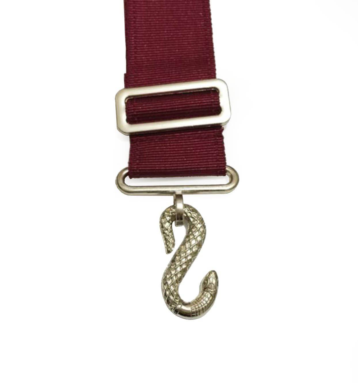 Universal Apron Belt Extender - Red Belt with Silver/Gold Clasp - Bricks Masons