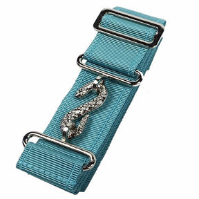 Universal Apron Belt Extender - Sky Blue Belt with Silver/Gold Clasp - Bricks Masons