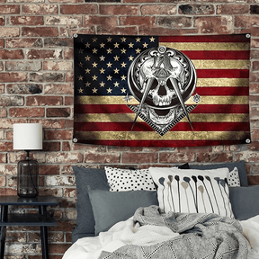Widows Sons Flag - USA Digital Printing Various Sizes - Bricks Masons