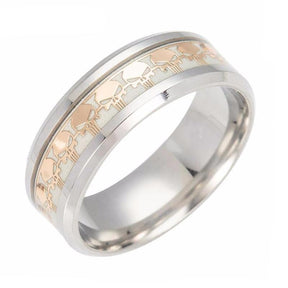 Widows Sons Ring - Lumineux Let There Be Light Biker Skull - Bricks Masons