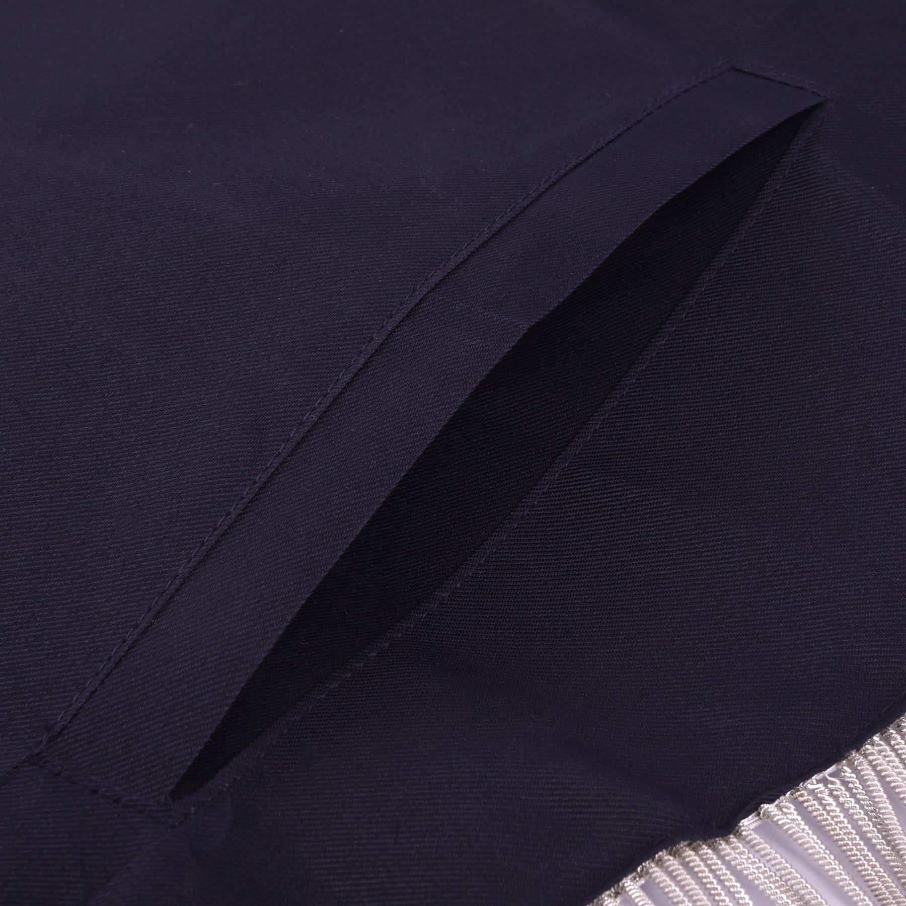 Worshipful Master Blue Lodge Apron - Blue Velvet With Silver Bullion & Fringe - Bricks Masons