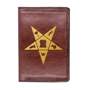 OES Wallet - Black & Brown - Bricks Masons