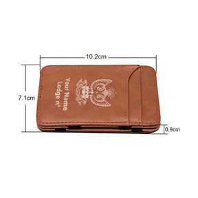 33rd Degree Scottish Rite Wallet - Wings Up Black & Brown - Bricks Masons